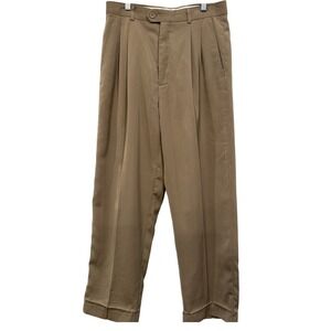 BERTUCCI Khaki Pleated Tailored Trousers Pants Men Size 18‎